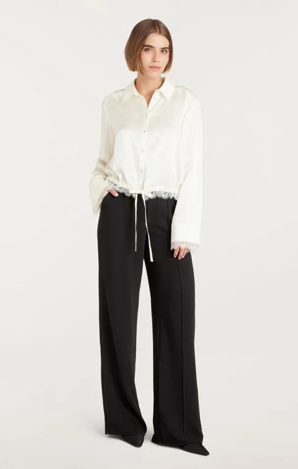 Women Long Sleeve Tops Cinq Sept Mabyn Top Ivory
