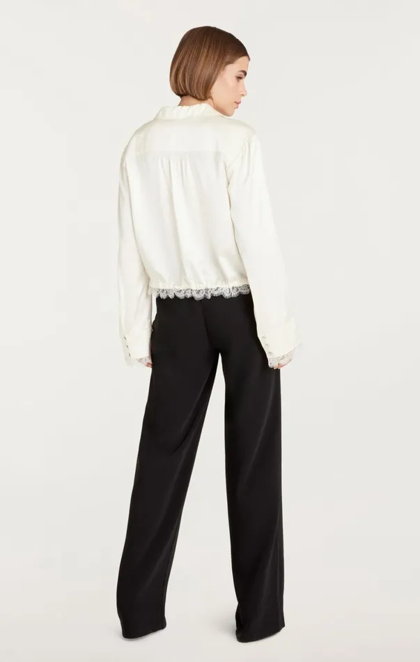 Women Long Sleeve Tops Cinq Sept Mabyn Top Ivory