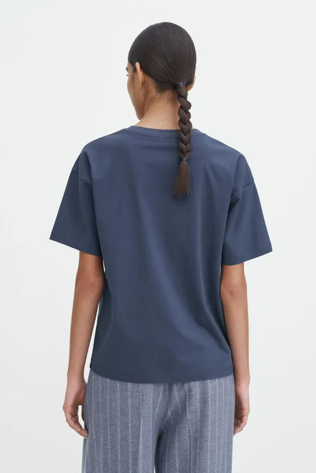Women Loose Fit Tee Dawn Blue Filippa K Tops