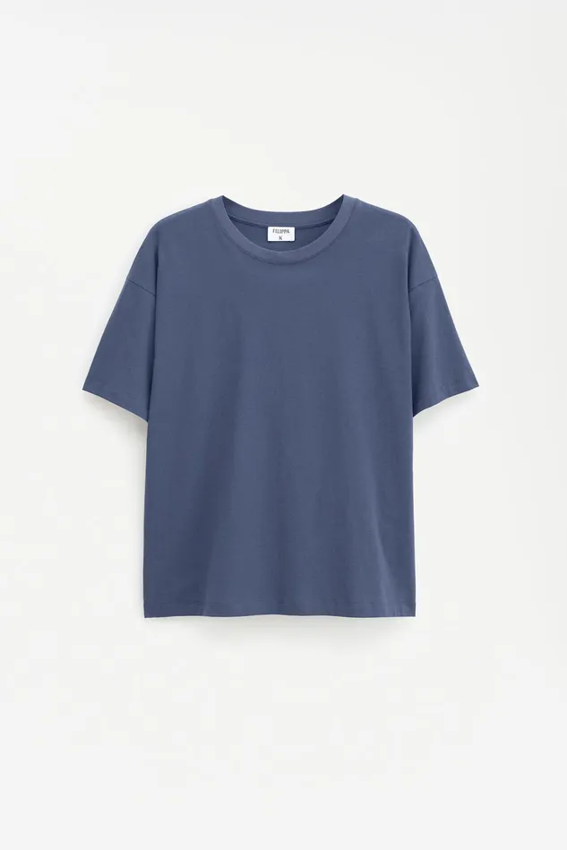Women Loose Fit Tee Dawn Blue Filippa K Tops