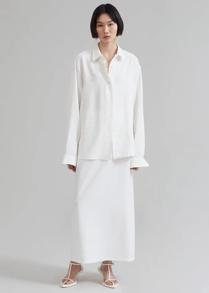 Women Lotta Fluid Shirt 8211 Off White The Frankie Shop Tops