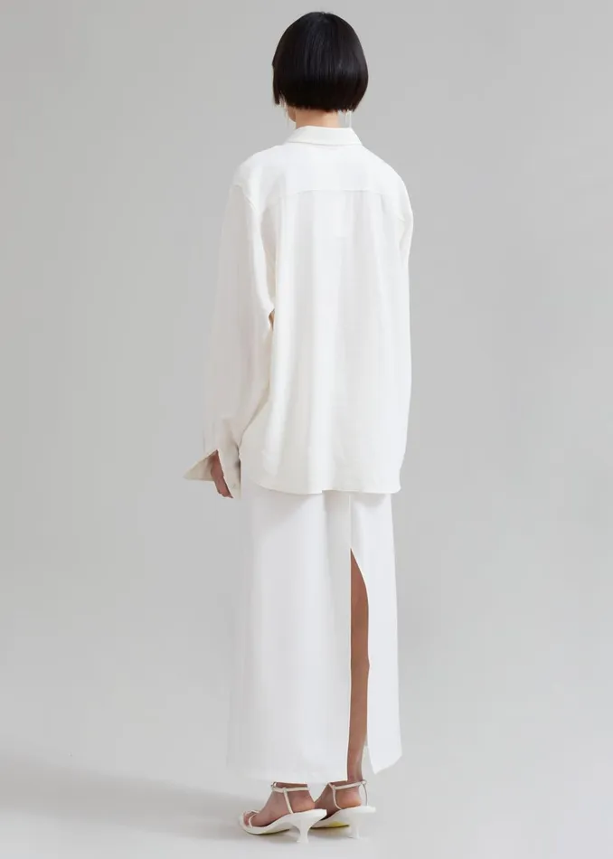 Women Lotta Fluid Shirt 8211 Off White The Frankie Shop Tops