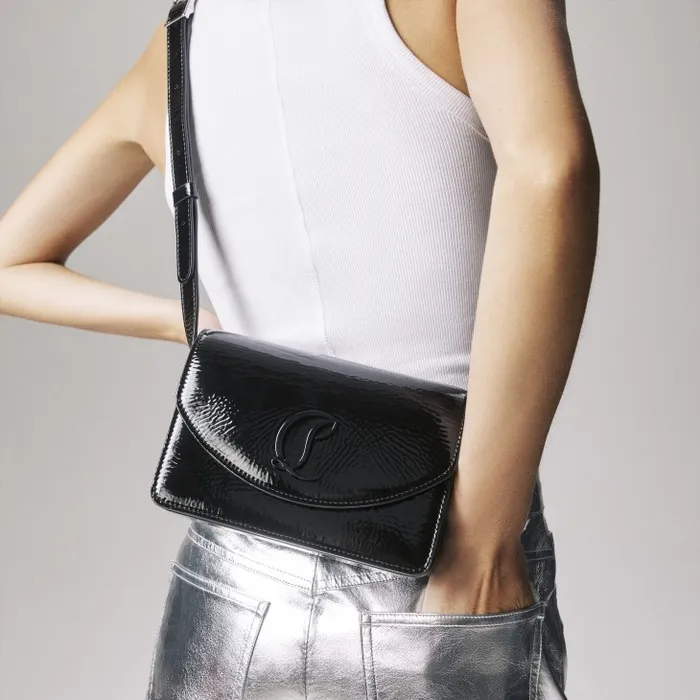 Women Loubi54 Crossbody Bag 8211 Vog Patent Leather 8211 Black Christian Louboutin Shoulder Bags