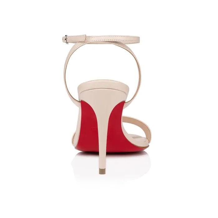 Women Loubigirl 85 Mm Sandals 8211 Nappa Leather 8211 Leche Christian Louboutin Sandals and Slides