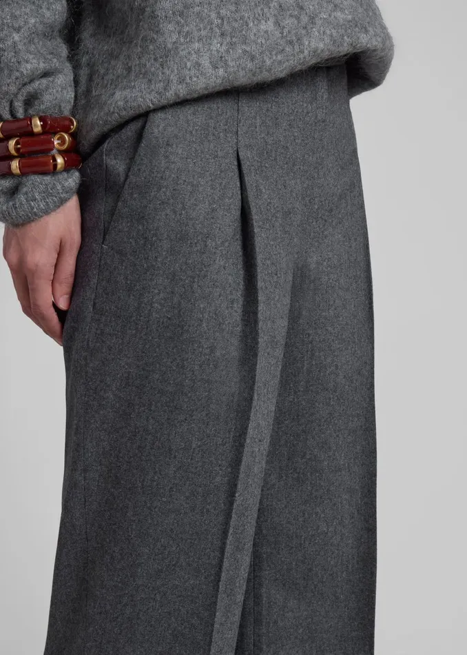 Women Loulou Studio Juno Flannel Trousers 8211 Grey The Frankie Shop Bottoms