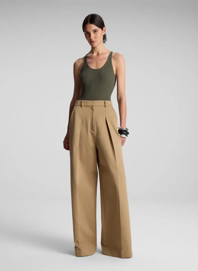 Women Lucy Ribbed Bodysuit Dark Sage ALC Tops