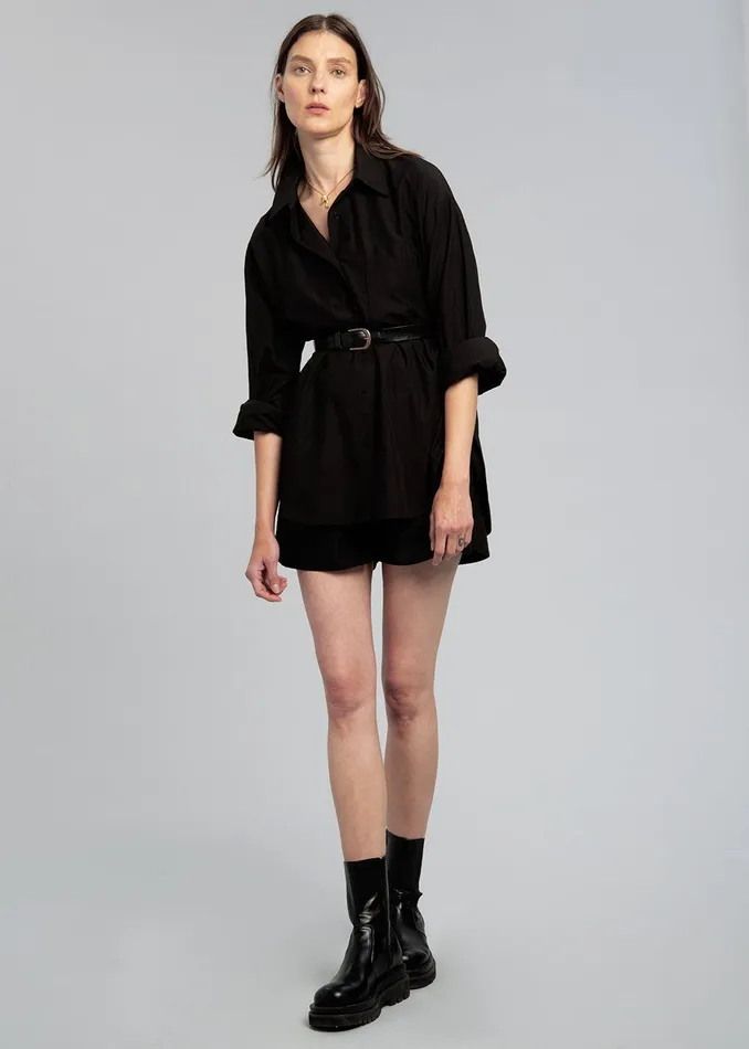 Women Lui Organic Cotton Boxer Short 8211 Black The Frankie Shop Bottoms