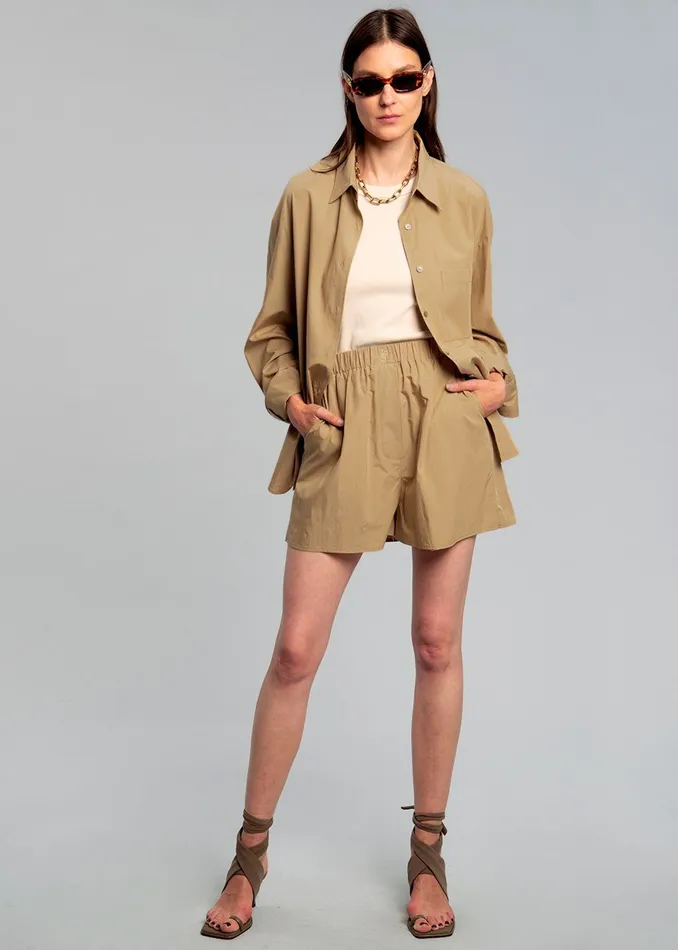 Women Lui Organic Cotton Shirt 8211 Sahara The Frankie Shop Tops