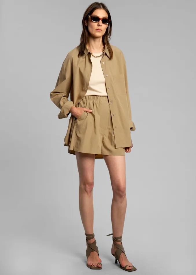 Women Lui Organic Cotton Shirt 8211 Sahara The Frankie Shop Tops