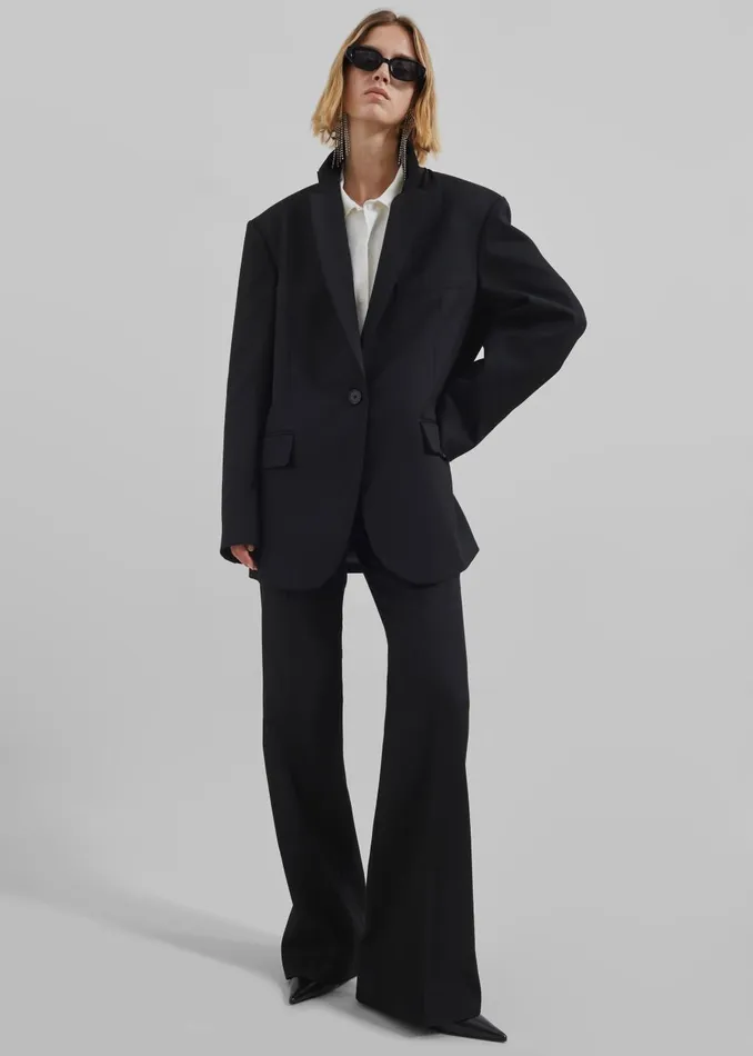 Women Lyra Flared Pants 8211 Black The Frankie Shop Bottoms