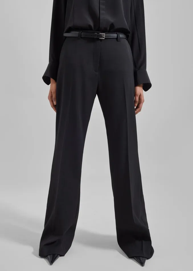 Women Lyra Flared Pants 8211 Black The Frankie Shop Bottoms
