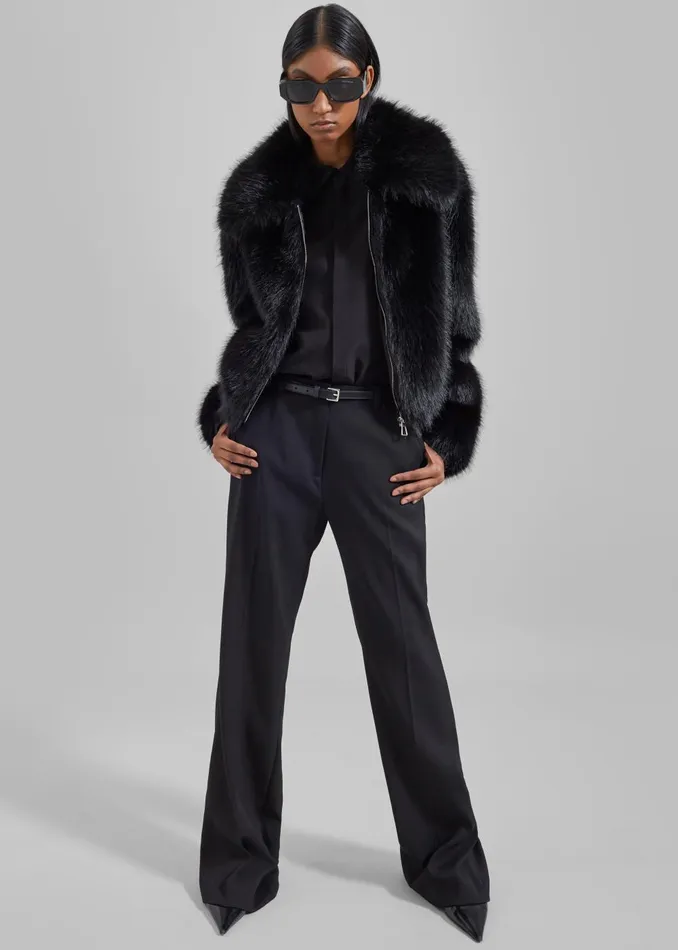 Women Lyra Flared Pants 8211 Black The Frankie Shop Bottoms