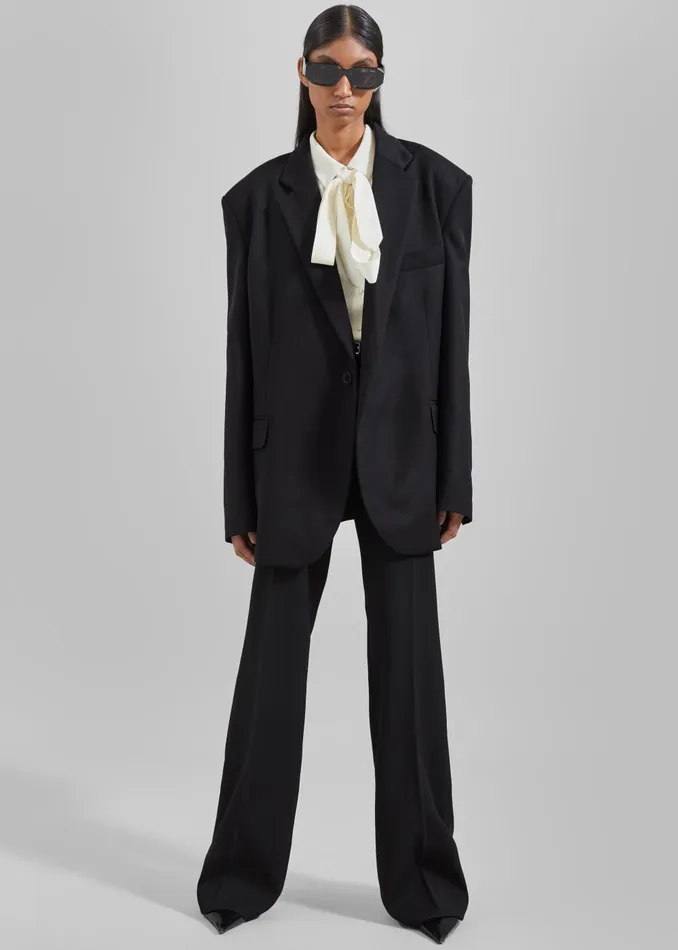 Women Lyra Flared Pants 8211 Black The Frankie Shop Bottoms