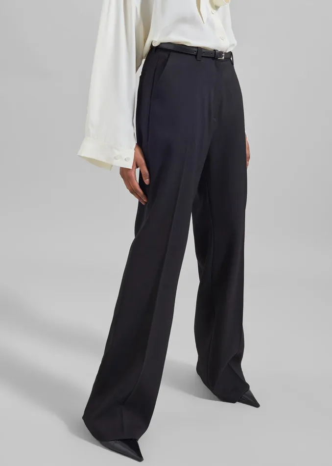 Women Lyra Flared Pants 8211 Black The Frankie Shop Bottoms