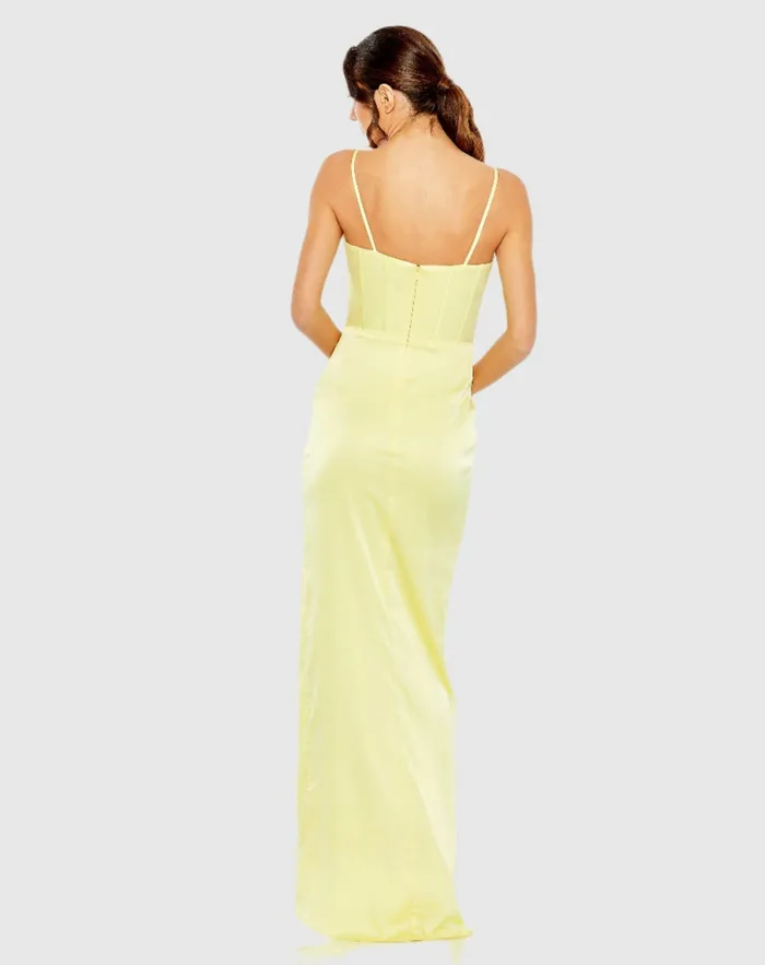 Women Mac Duggal Bustier Side Ruched Bodycon Gown Burnt Orange Evening Gowns Women Mac Duggal Bustier Side Ruched Bodycon Gown Burnt Orange Evening Gowns