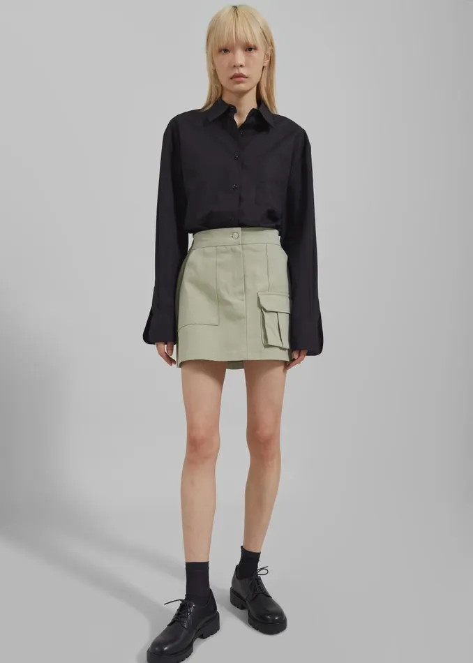 Women Malia Cargo Mini Skirt 8211 Khaki The Frankie Shop Bottoms
