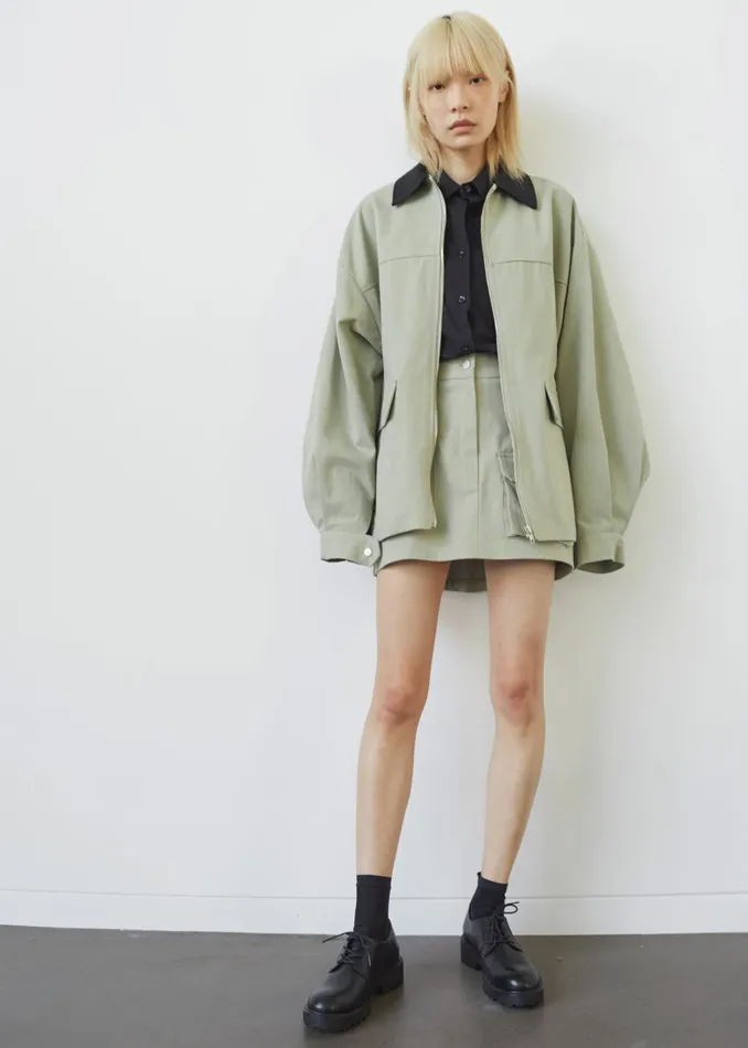 Women Malia Cargo Mini Skirt 8211 Khaki The Frankie Shop Bottoms