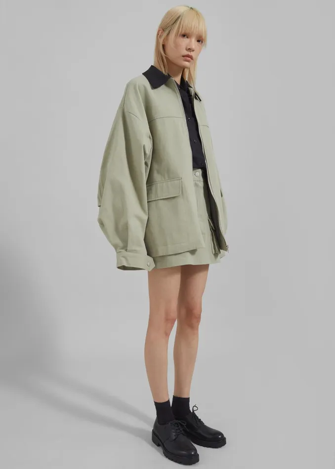 Women Malia Cargo Mini Skirt 8211 Khaki The Frankie Shop Bottoms