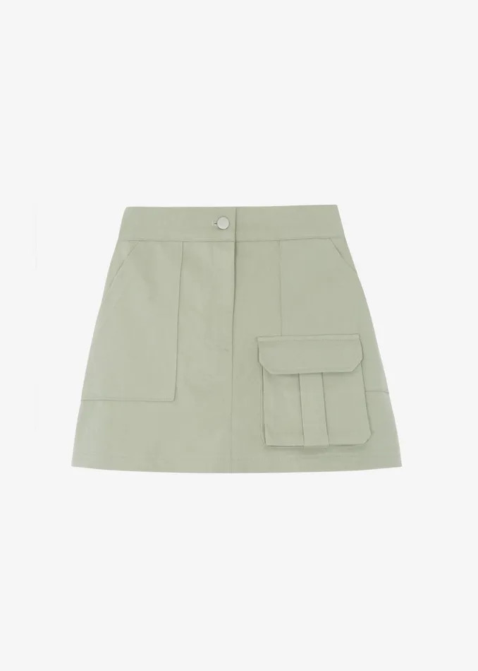 Women Malia Cargo Mini Skirt 8211 Khaki The Frankie Shop Bottoms
