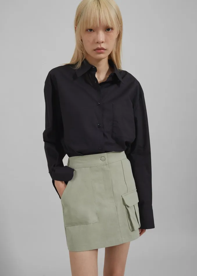 Women Malia Cargo Mini Skirt 8211 Khaki The Frankie Shop Bottoms