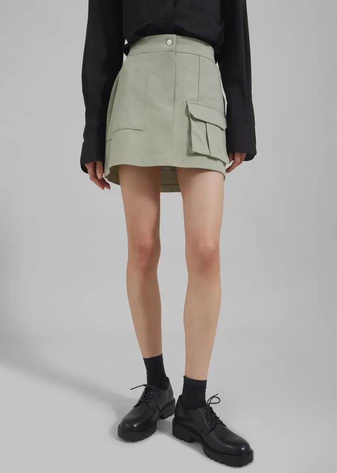 Women Malia Cargo Mini Skirt 8211 Khaki The Frankie Shop Bottoms