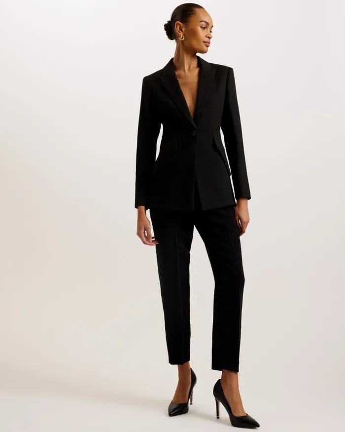 Women MANABU 8211 Longline Single Breasted Tailored Blazer Black Ted Baker Coats and Jackets Women MANABU 8211 Longline Single Breasted Tailored Blazer Black Ted Baker Coats and Jackets
