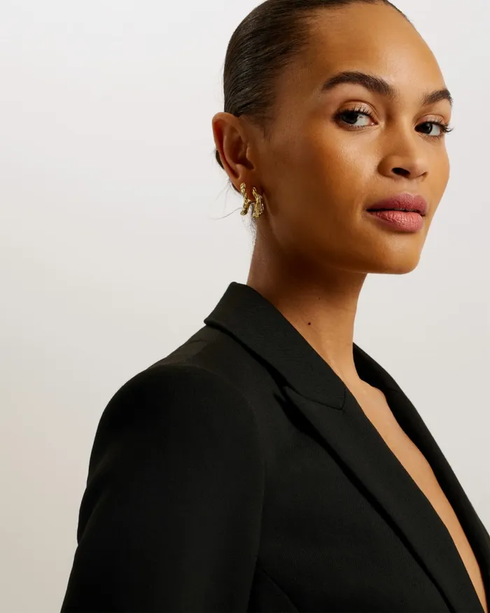 Women MANABU 8211 Longline Single Breasted Tailored Blazer Black Ted Baker Coats and Jackets Women MANABU 8211 Longline Single Breasted Tailored Blazer Black Ted Baker Coats and Jackets