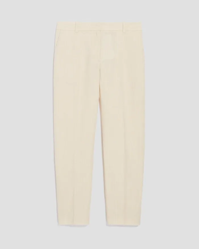 Women Marguerite 8211 Linen Cigarette Trousers White Swan Comptoir Des Cotonniers Trousers Women Marguerite 8211 Linen Cigarette Trousers White Swan Comptoir Des Cotonniers Trousers