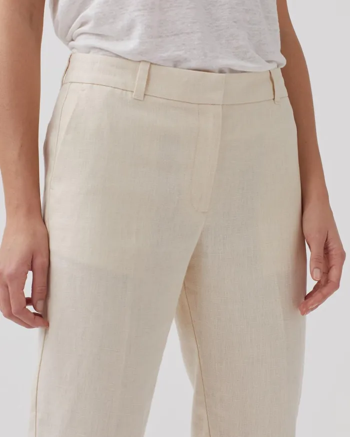 Women Marguerite 8211 Linen Cigarette Trousers White Swan Comptoir Des Cotonniers Trousers Women Marguerite 8211 Linen Cigarette Trousers White Swan Comptoir Des Cotonniers Trousers
