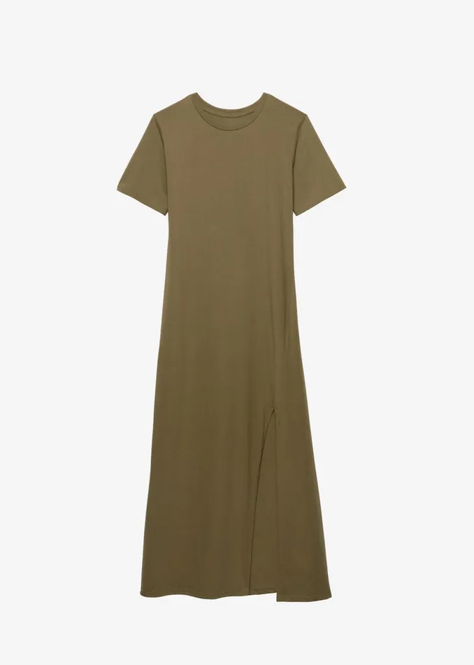 Women Marina Maxi Slit Dress 8211 Khaki The Frankie Shop Dresses