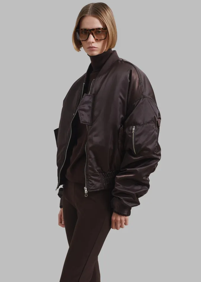 Women Marly Bomber 8211 Brown The Frankie Shop Outerwear