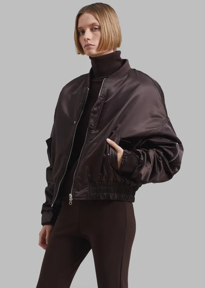 Women Marly Bomber 8211 Brown The Frankie Shop Outerwear