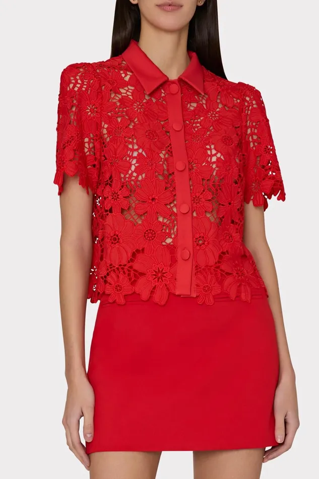 Women Matching Sets Milly Lizzy Cady Mini Skirt Red