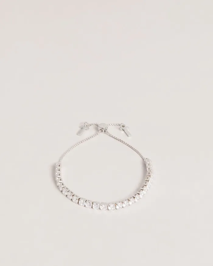 Women MELRAH 8211 Crystal Drawstring Bracelet Silver Colour Ted Baker Jewellery
