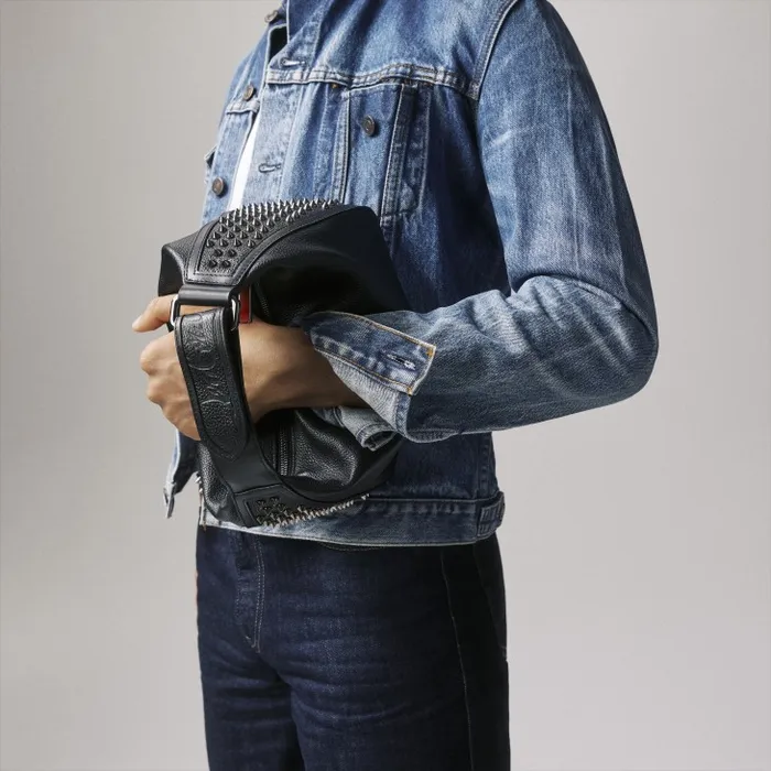 WomenMen Funky Pouch 8211 Calf Leather And Spikes 8211 Black Christian Louboutin Mini Bags WomenMen Funky Pouch 8211 Calf Leather And Spikes 8211 Black Christian Louboutin Mini Bags