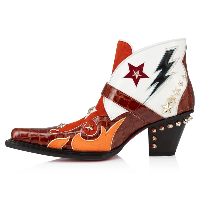 WomenMen Kennywood Low Boots 75 Mm 8211 Calf Leather 8211 Rodeo Christian Louboutin Boots