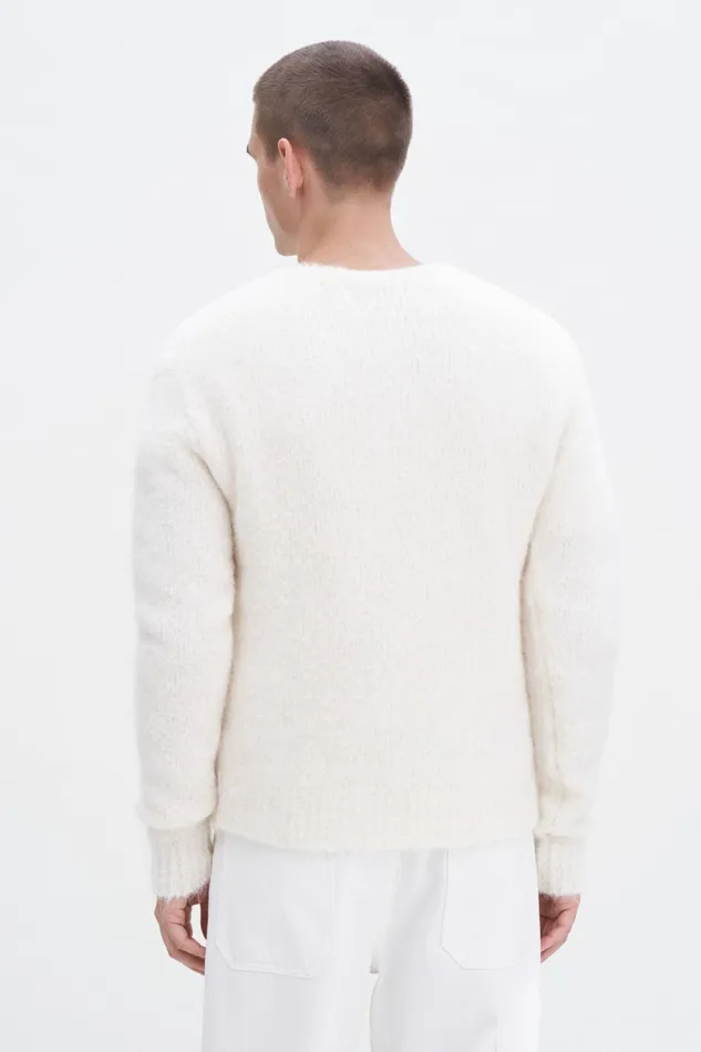 WomenMen Soft Alpaca VNeck Sweater Cream White Filippa K Knitwear