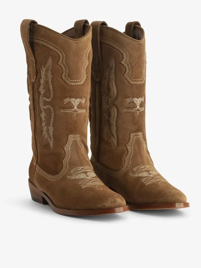 WomenMen Zadig and Voltaire Boots Suede Western Tex Boots Cognac WomenMen Zadig and Voltaire Boots Suede Western Tex Boots Cognac