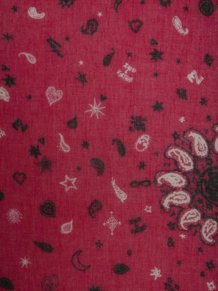 WomenMen Zadig and Voltaire Scarves Maddie Scarf Framboise WomenMen Zadig and Voltaire Scarves Maddie Scarf Framboise