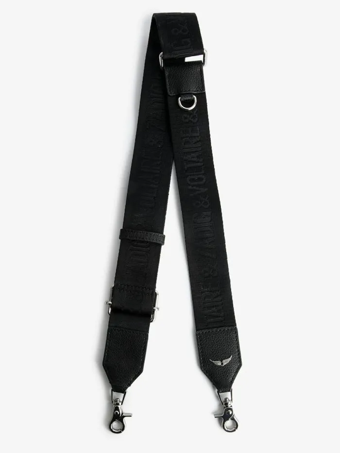 WomenMen Zadig and Voltaire Straps and Accessories Zadig Shoulder Strap Black