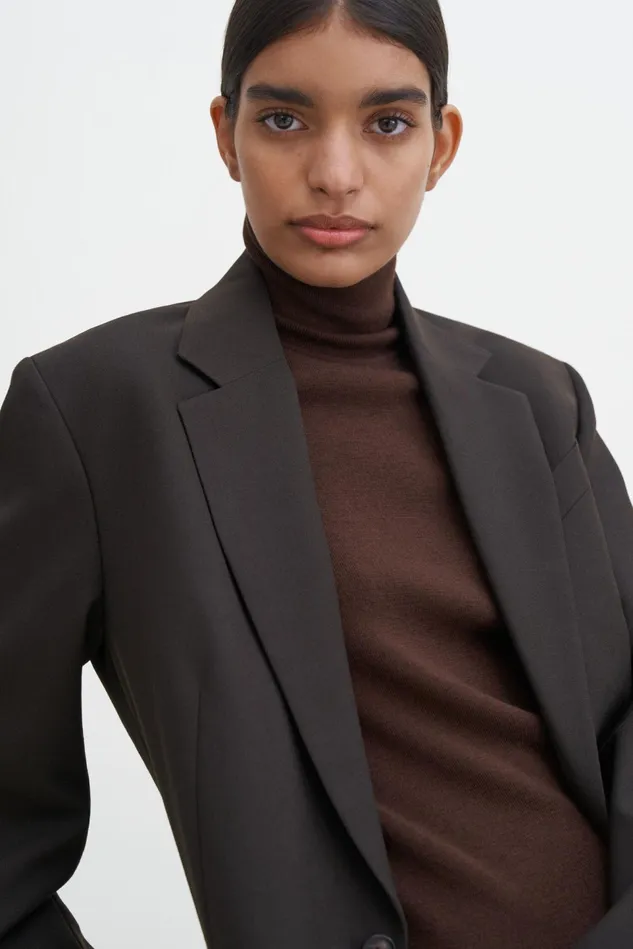 Women Merino Elbow Sleeve Top Mocha Filippa K Knitwear