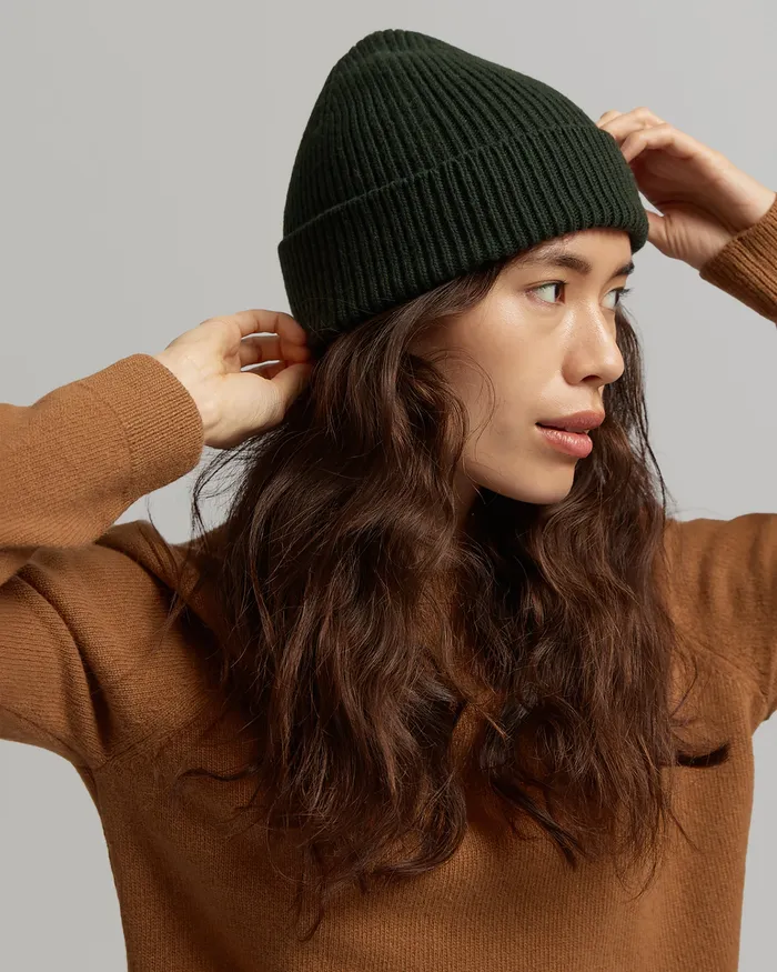 Women Merino Wool Beanie 8211 Hunter Green Beanies Colorfulstandard