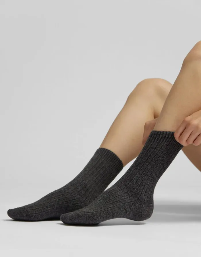 Women Merino Wool Blend Sock Sahara Camel Colorful Standard Socks