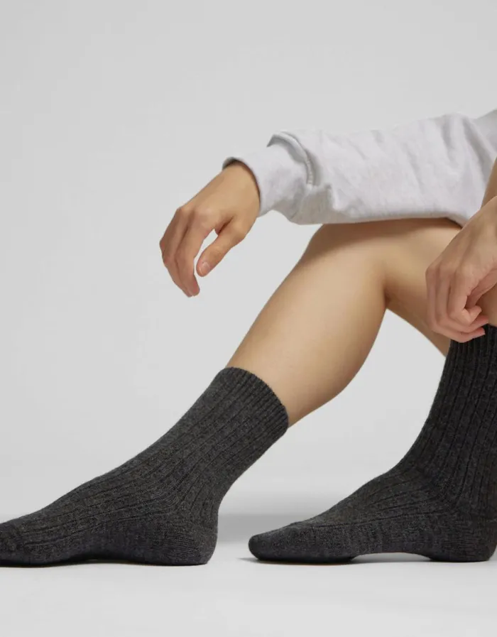 Women Merino Wool Blend Sock Sahara Camel Colorful Standard Socks