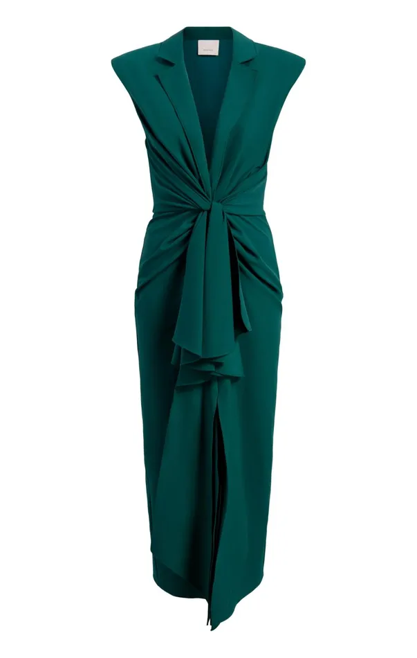 Women Midi Cinq Sept Padma Dress Green Onyx