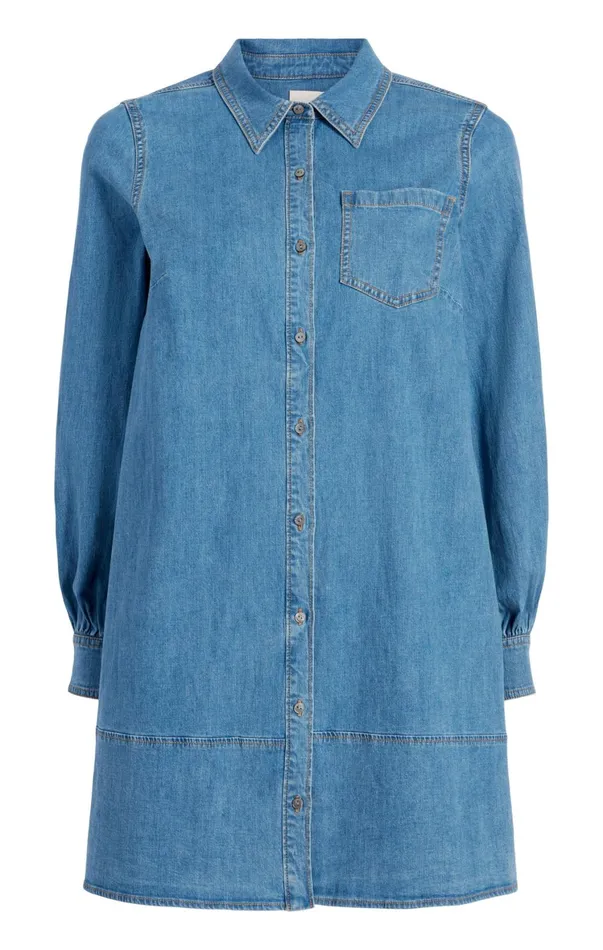 Women Mini Cinq Sept Adette Dress Light Wash