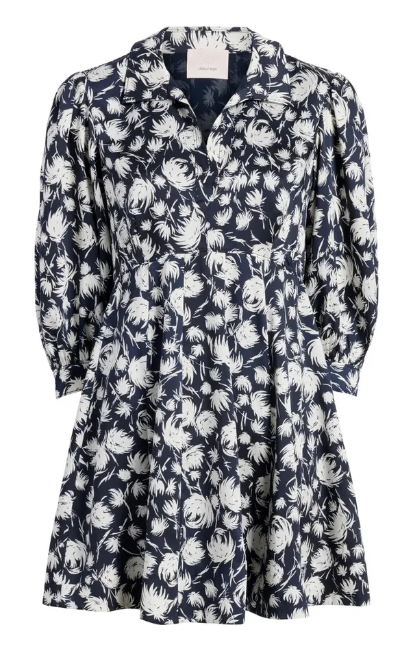 Women Mini Cinq Sept Darby Dress Navyivory