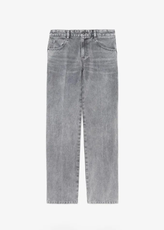 Women Montrose Straight Leg Jeans 8211 Grey Wash The Frankie Shop Bottoms
