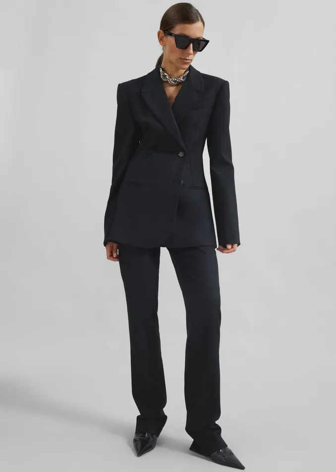 Women Morrison Crossover Blazer 8211 Black The Frankie Shop Outerwear