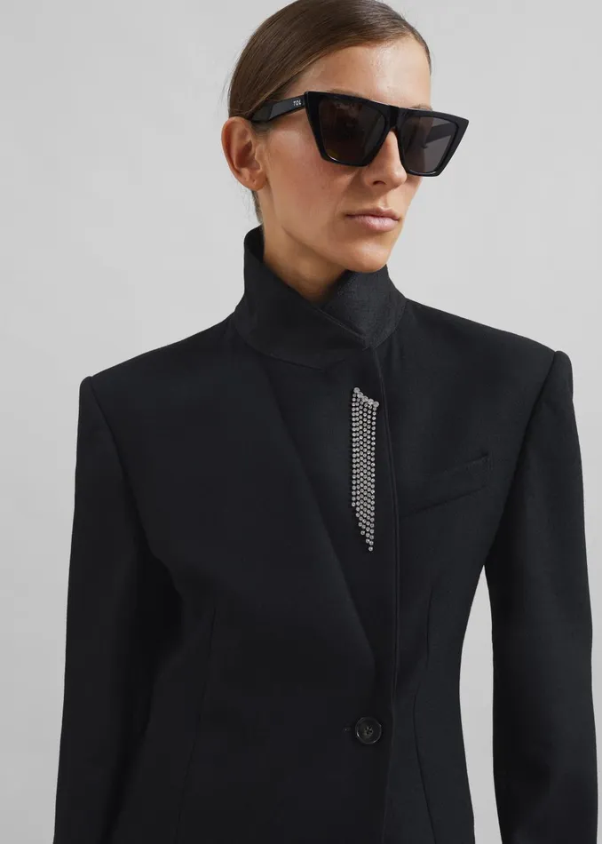 Women Morrison Crossover Blazer 8211 Black The Frankie Shop Outerwear
